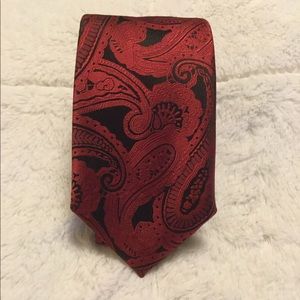 Red Paisley necktie